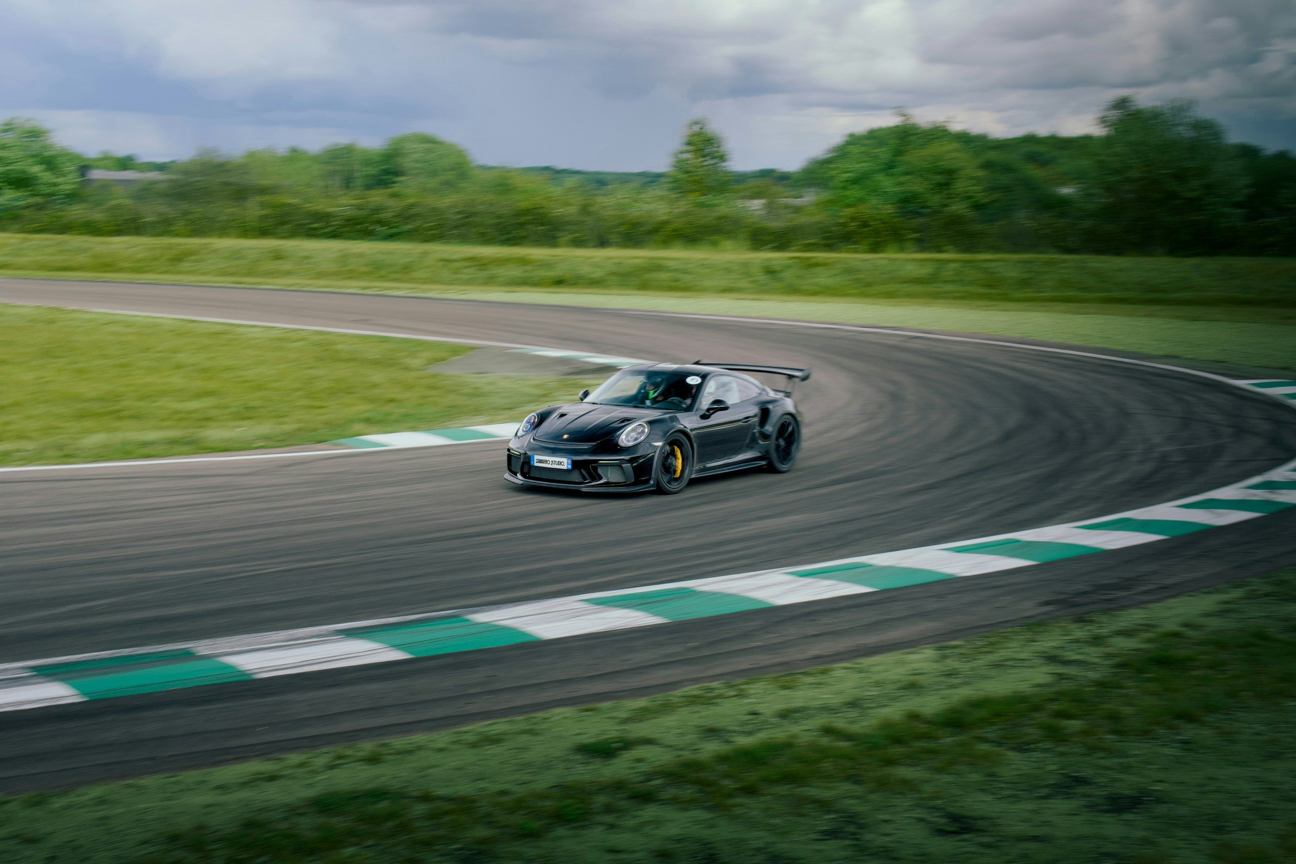 Sports car on track