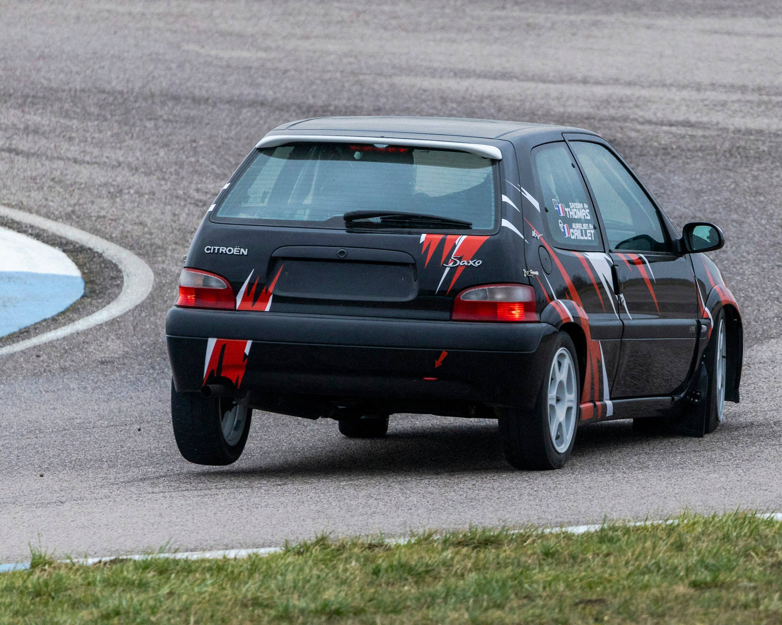 Small prepared hatchback on circuit